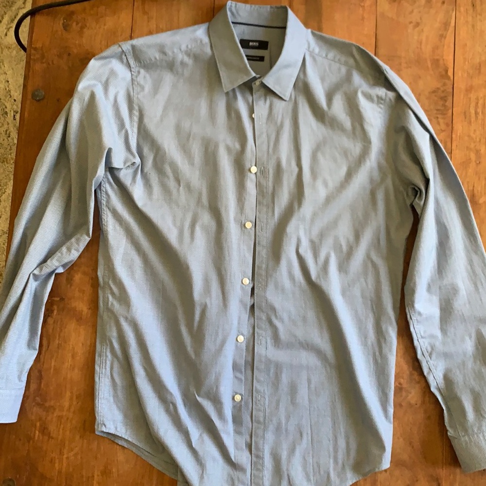 Like new Hugo Boss extra slim fit shirt. Blue L